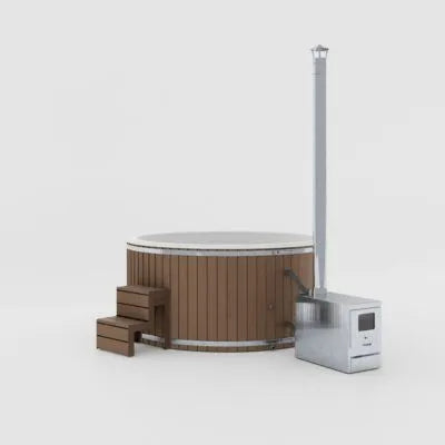 Badefass Hot Tub aus Holz für bis zu 8 Personen mit integriertem Holzofen